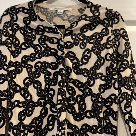 DVF chain link cardigan sweater size M - Picture 7 of 7